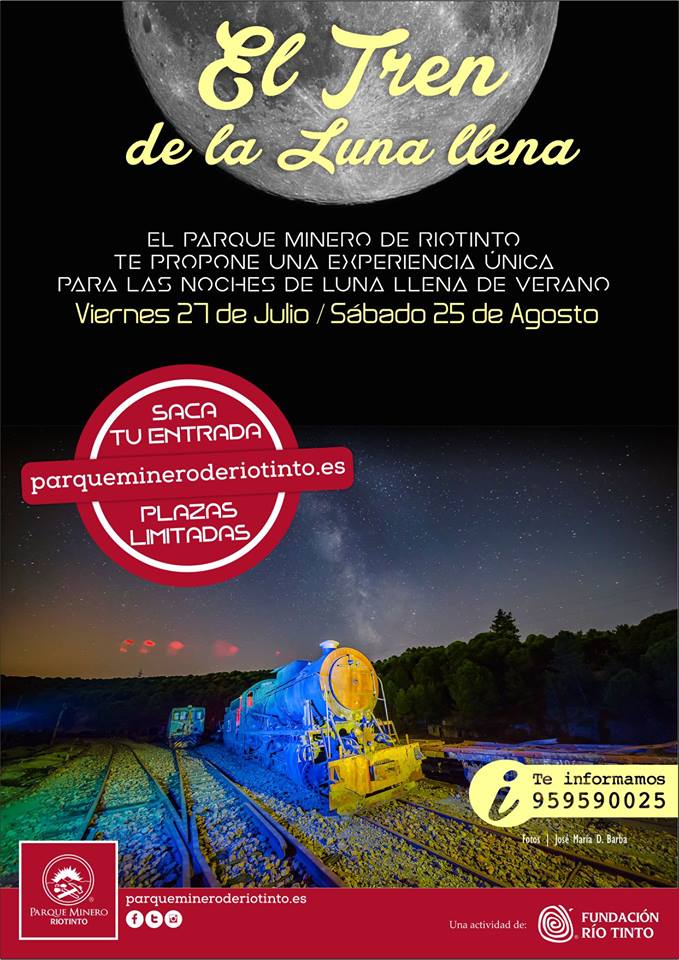 Tren de la Luna Llena en el Parque Minero de Riotinto